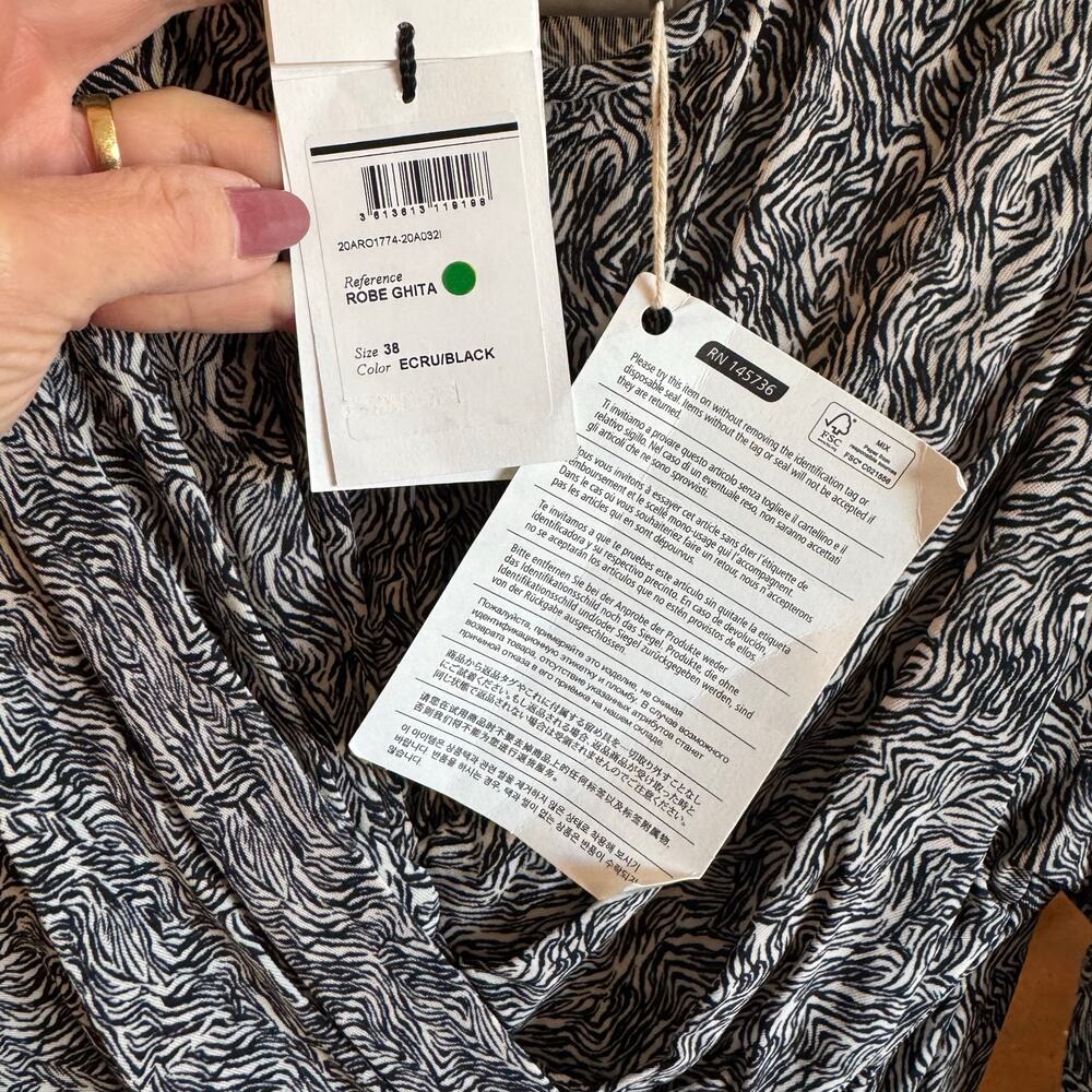 Isabel Marant Ghita Zebra Mini Dress NWT Sold Out $812 - Picture 6 of 12